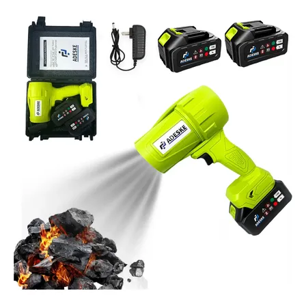 Soprador de Folhas Portátil Elétrico Sem Fio Bivolt Com Maleta 2 Baterias Motor de Cobre Puro Velocidade Ajustável Alta Pressão do Vento Para Jardinagem Grama Limpeza Carro Oficina Poeira Serragem