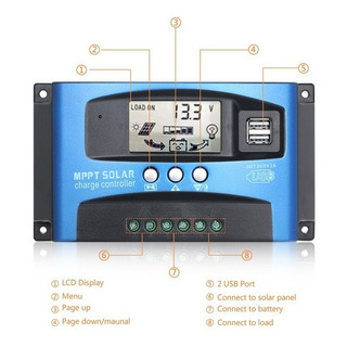 Controlador De Carga Solar Mppt 60a Dual Usb Display Lcd Controlador De Carga Solar Mppt 60a Dual Usb Display Lcd
