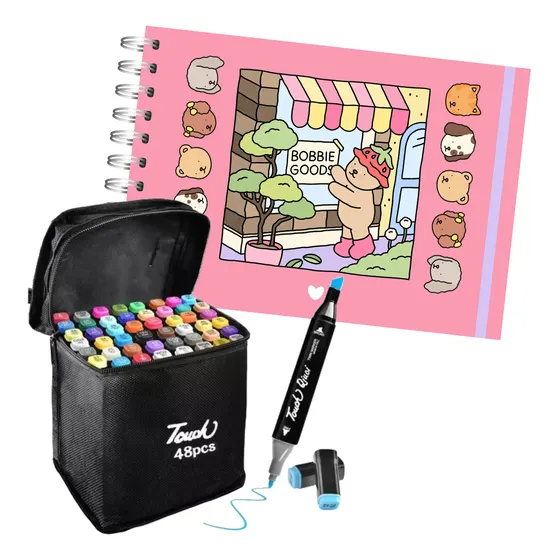 Libro Bobbie Goods Impreso + 48 Marcadores Touch