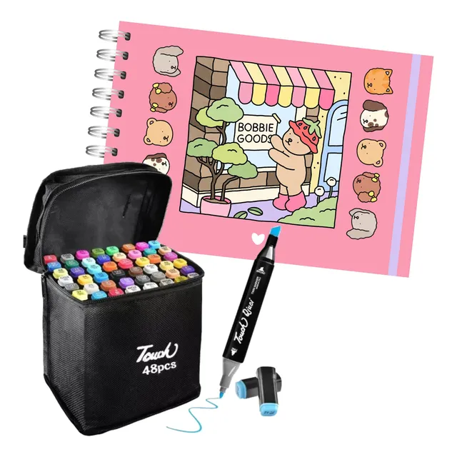 Libro Bobbie Goods Impreso + 48 Marcadores Touch