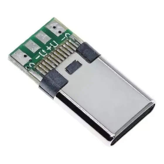 Conector Ficha Usb Tipo C Macho En Pcb 24pin Usb 3.1