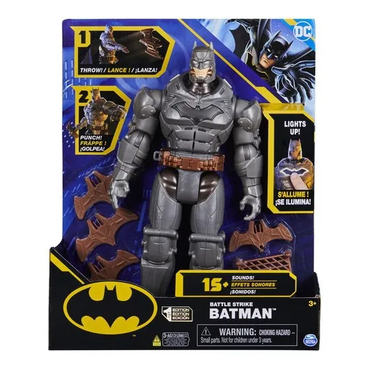 Figura De Acción Batman De Lujo Battle Strike Diversión 3
