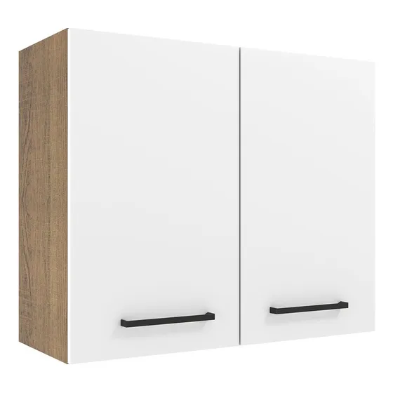 Armario de aire Agata Madesa, 80 cm, 2 puertas, rústico/blanco