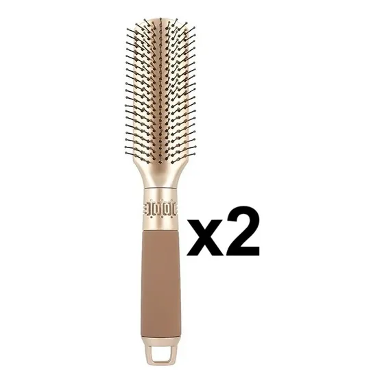Peine Cepillo Cabello Mujer Desenreda Cerdas Duras Dorado
