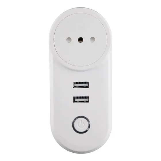 Enchufe Wifi 3 En Línea Macho A 3 Línea 2 Usb 1600w Diginet