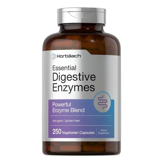 Horbaach Enzimas Digestivas Veganas 250 Cápsulas Sin Gluten | Cuotas sin interés