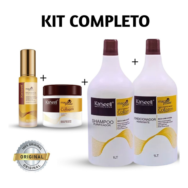 Kit Shampoo Condicionador Karseell Original 1l Máscara 500g Kit Shampoo Condicionador Karseell Original 1l Máscara 500g