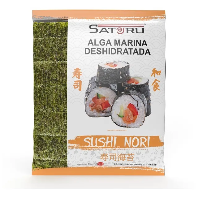 Alga Marina (nori) Para Sushi Con 10 Hojas / 28g