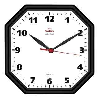 RelĂłgio De Parede Preto E Branco Classico 24cm Plashome RelĂłgio De Parede Preto E Branco Classico 24cm Plashome