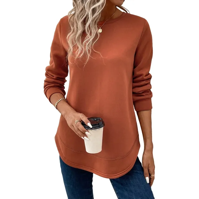 Sudadera Casual Manga Larga Para Mujer Cuello Comoda