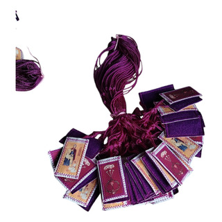 25 Escapularios Morado Purpura 2.5x4 Cm Impreso Protección 25 Escapularios Morado Purpura 2.5x4 Cm Impreso Protección