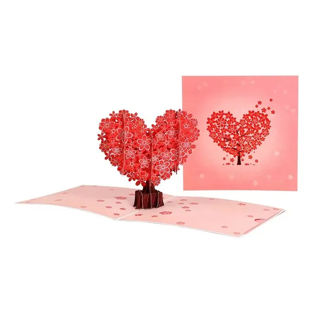 Tarjeta De Regalo O Invitación Cumpleaños Árbol Del Amor 3d!