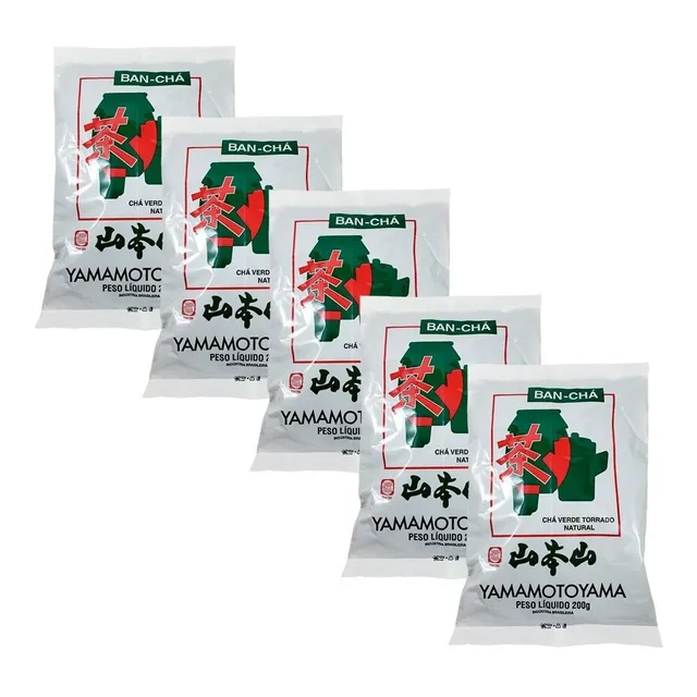 Cha Verde Bancha Torrado Yamamotoyama 200g Kit 5 Pacotes
