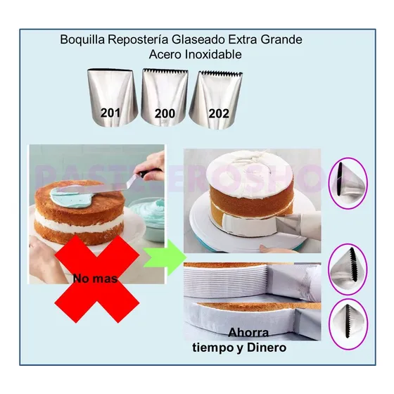 Set Boquillas  L 200 L 201 L 202 Extra Grande Acero I