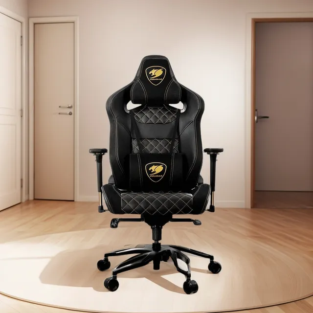 Silla Gamer Cougar Armor Titan Pro Royal Negro Cuero Sintético