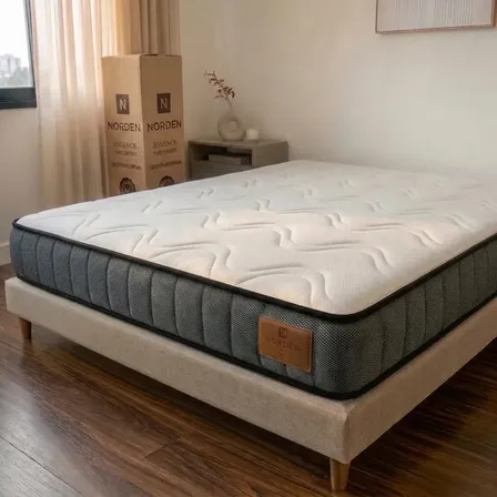 Colchón Norden Essence En Caja 2 Plazas 140x190cm Firme Espuma Premium 28D Alta Densidad