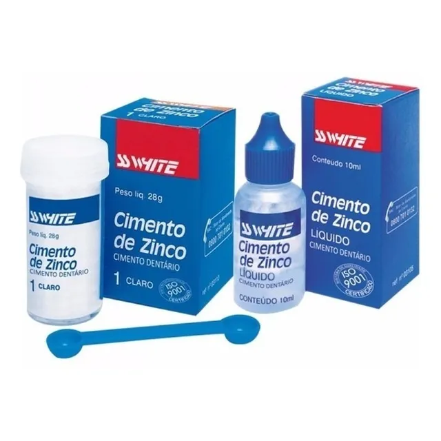 Cimento Fosfato De Zinco Kit Pó + Liquido - Sswhite