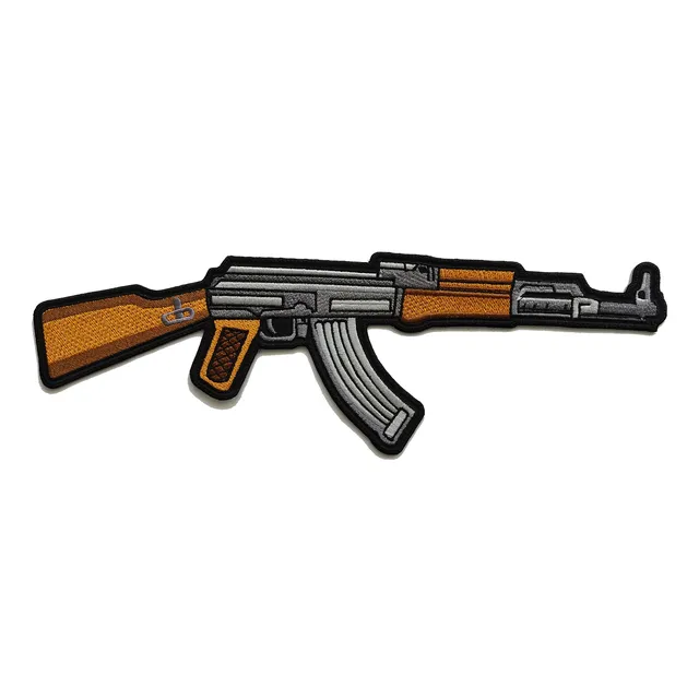 Parche Bordado Ak 47 M16 Rifle