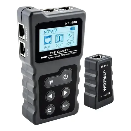 Testador Cabo De Rede Digital Nf-488 Lcd Multifuncional Rj45