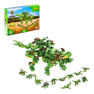 Brinquedo De Montar Dinossauro Cubic Dino 577 Pçs 25 Formas Brinquedo De Montar Dinossauro Cubic Dino 577 Pçs 25 Formas