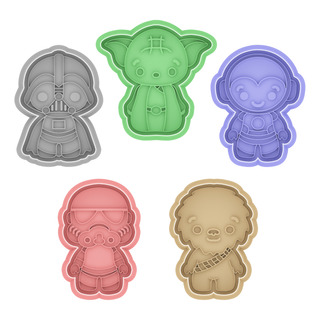 Cortadores De Galletas Star Wars 6 Pzas 5 Cm Cortadores De Galletas Star Wars 6 Pzas 5 Cm