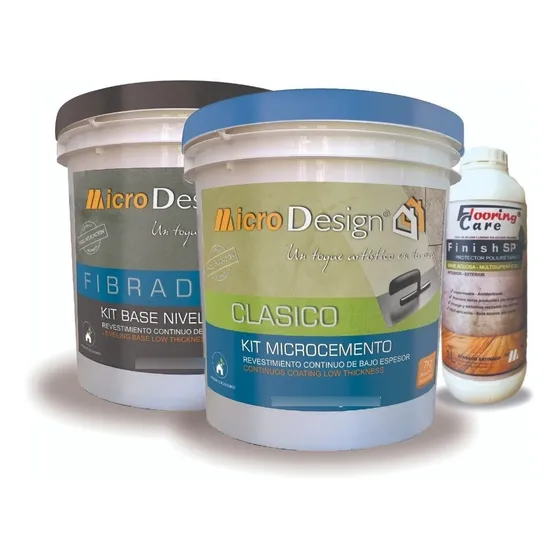 Microcemento Kit Mesadas C/ Base Y Laca 5m2 Microdesign
