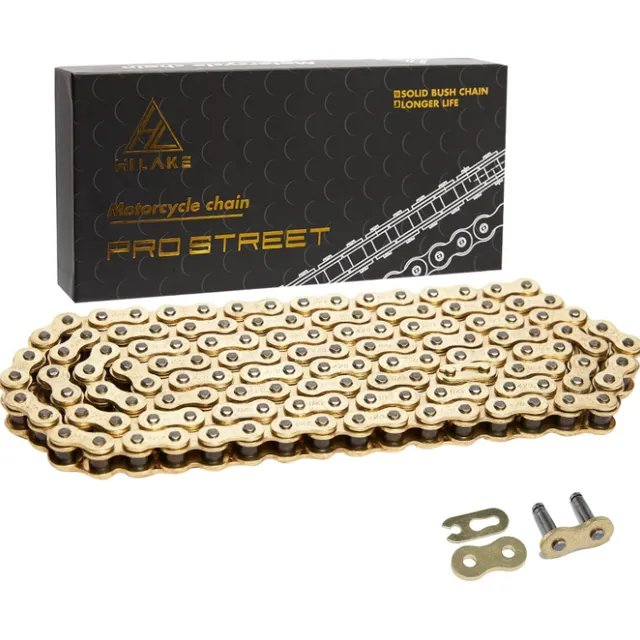 Cadena 420 Dorada Para Motos,cross,enduro, De 132 Eslabones