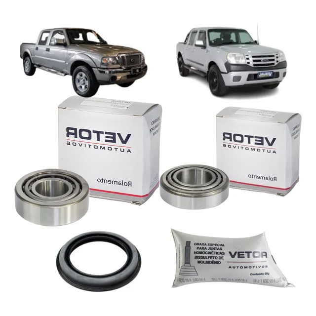 Kit 2 Rolamento Roda Dianteira Ford Ranger 4x2 1998 A 2012 