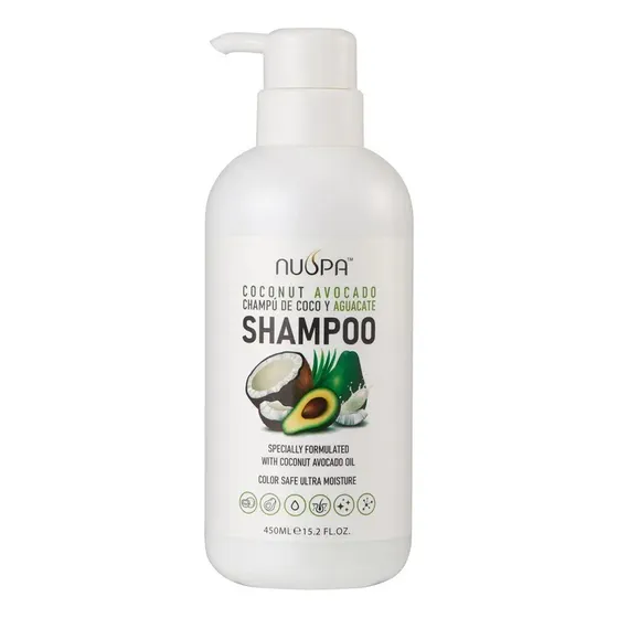  Shampoo Todo Tipo De Cabello Coco Y Aguacate X450ml Nuspa