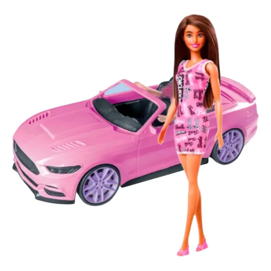 Super Carrinho Carro Conversível P/ Boneca Barbie - 46cm 