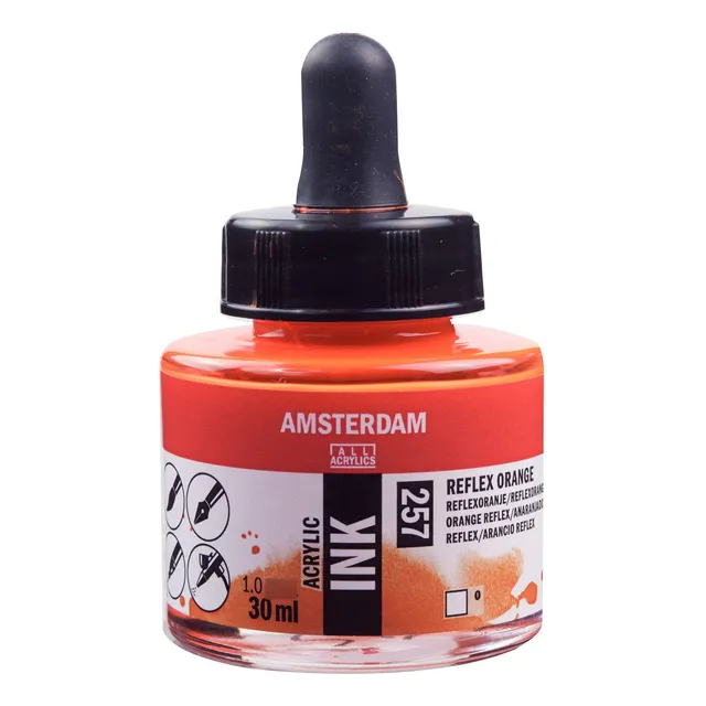 Botella Tinta Acrílico 29.57 Ml Reflex Naranja 257
