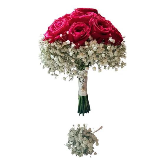 Ramo De Novia Rosas Naturales/ Bouquet Vav_selman/boda Civil