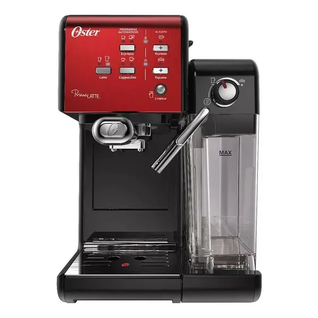 Cafetera Oster Primalatte Automática Candy Apple Red 127v