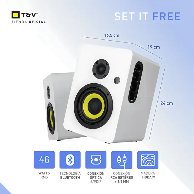 Parlante Thonet & Vander Vertrag BT con bluetooth white 220V