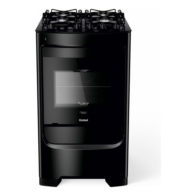 Fogão Consul Cfo4vbe Gas/eléctrica 4 Bocas Com Mesa De Vidro Bivolt Cor Preto Fogão Consul Cfo4vbe Gas/eléctrica 4 Bocas Com Mesa De Vidro Bivolt Cor Preto
