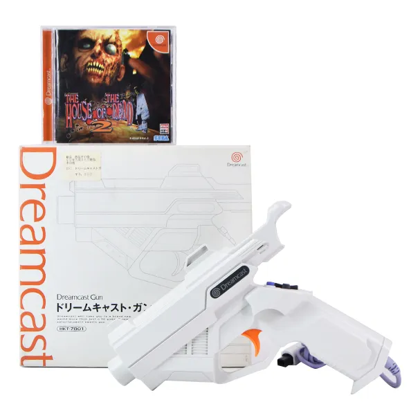 Control Pistola En Caja + Juego House Of The Dead Dreamcast