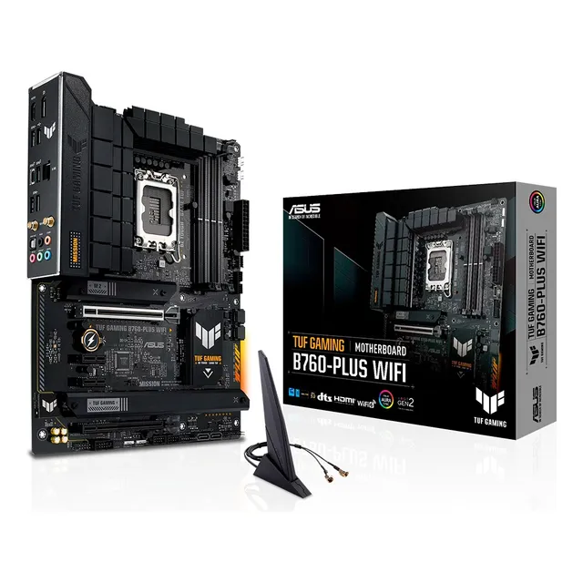 Tarjeta Madre Asus Tuf B760-plus Wifi Socket 1700 Atx Ddr5 Color Negro