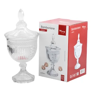 Bomboniere De Cristal Wincy Grande 24,5cm X 12cm C/ Tampa Bomboniere De Cristal Wincy Grande 24,5cm X 12cm C/ Tampa