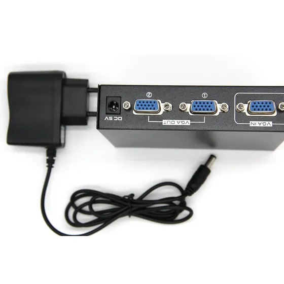 Splitter Vga 1x2 Distribuidor / Divisor De Sinal De Video