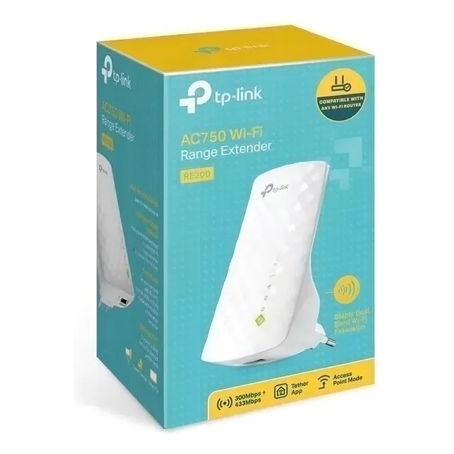 Tp-link Ac750 Re200 Extensor Wi-fi Rango D Pared Doble Banda