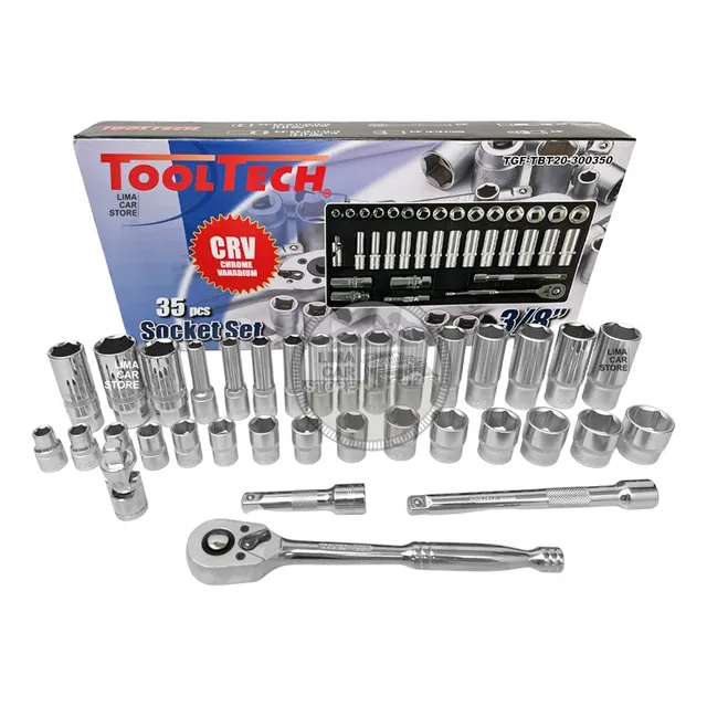 Juego Maleta 35 Piezas Dados 3/8 Tooltech No Stanley Trupper