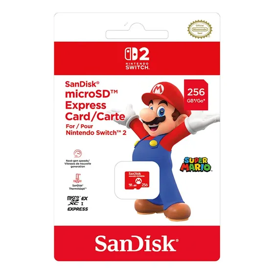 Micro Sd Sandisk Express 256 Gb Para Nintendo Switch 2 | Cuotas sin interés