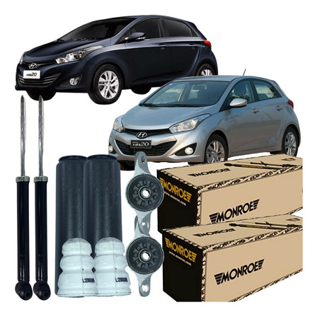 Kit Amortecedor Traseiro Batente Coxim Hb20 Hb20s Kit Amortecedor Traseiro Batente Coxim Hb20 Hb20s