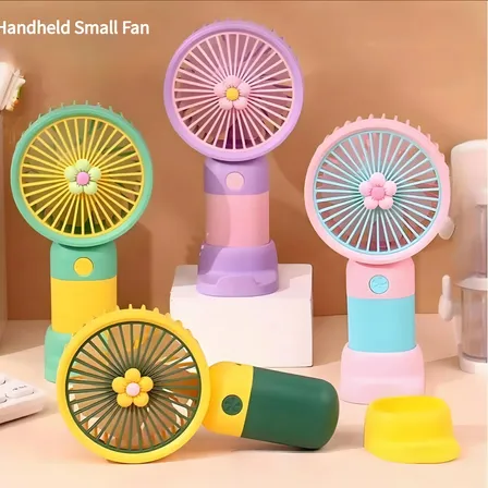 Ventilador Portátil Recargable De Mano Usb Verde