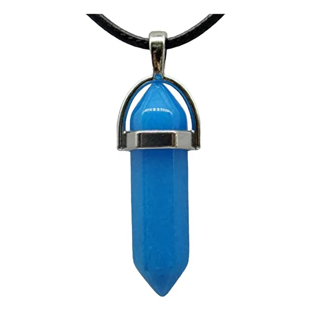 Collar De Cuarzo Piedra Natural  - Con Cordon