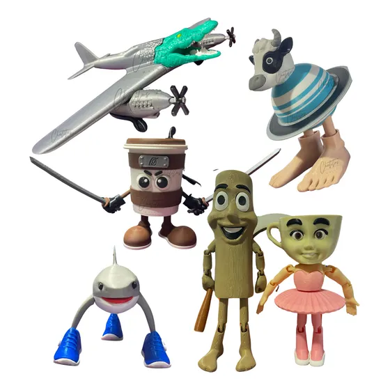 Muñeco Meme X6 Tralaler+tung+capuchin+saturnita+ballerina 3d