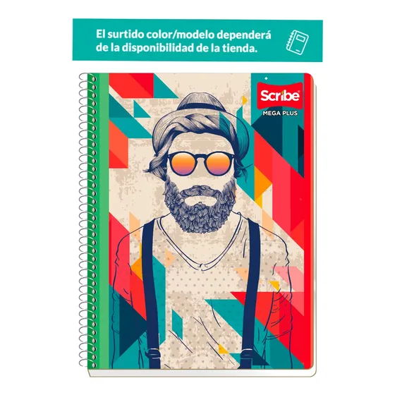 Cuaderno Profesional Scribe Mega Plus Raya 100 Hojas