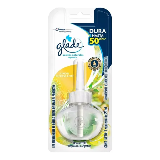Glade Aceites Naturales Limón Refrescante X 6 Repuestos