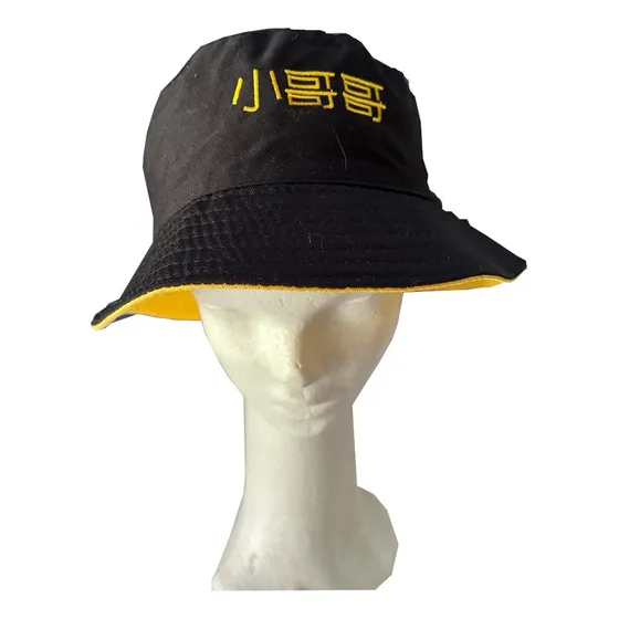 Gorra Piluso Reversible Negra Y Amarilla Importada De China