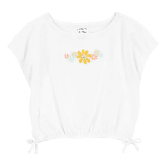 Blusa De Algodón, Con Bordado Floral Carters 2q471410